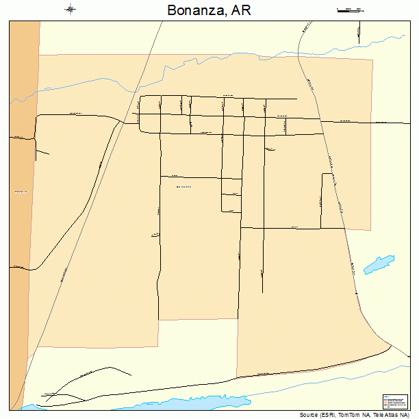 Bonanza, AR street map