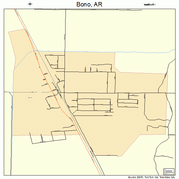 Bono, AR street map