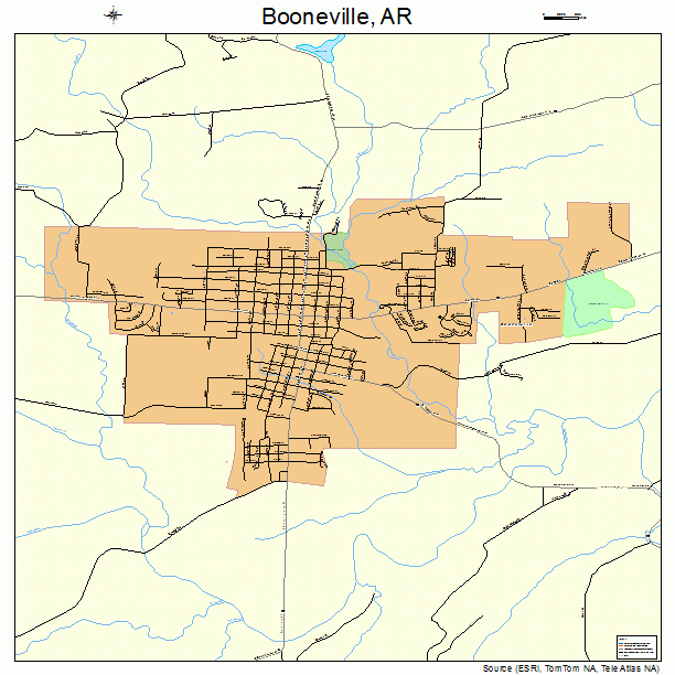 Booneville, AR street map