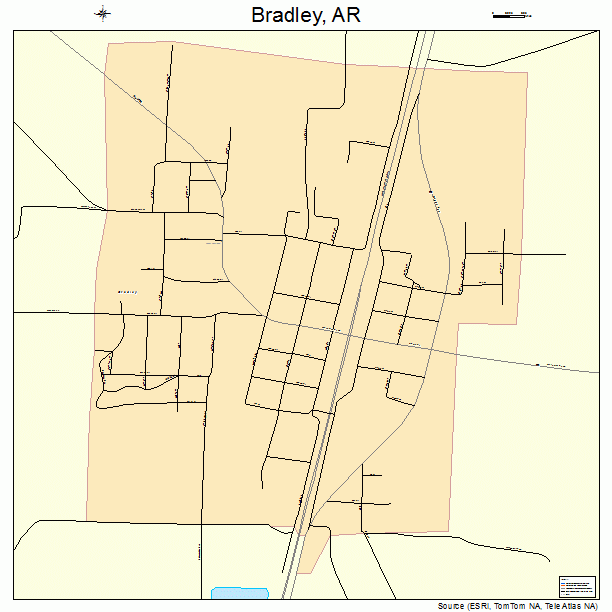 Bradley, AR street map