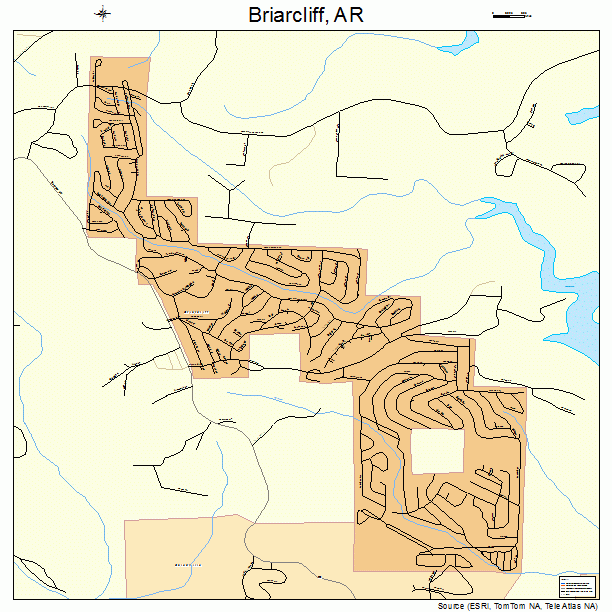 Briarcliff, AR street map