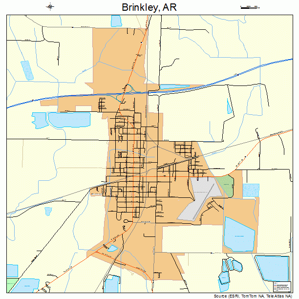 Brinkley, AR street map