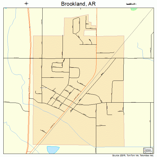 Brookland, AR street map