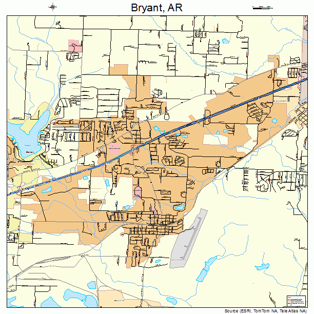Bryant, AR street map