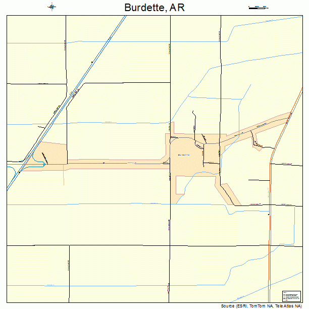 Burdette, AR street map