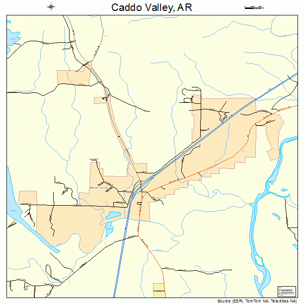 Caddo Valley, AR street map
