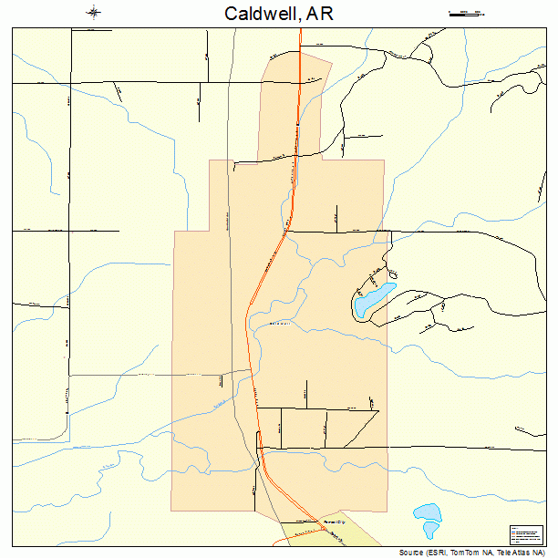Caldwell, AR street map