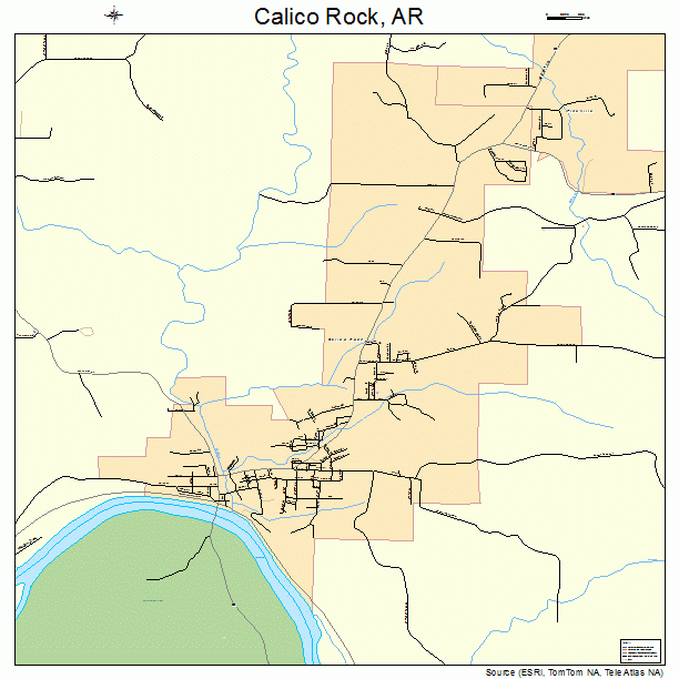 Calico Rock, AR street map