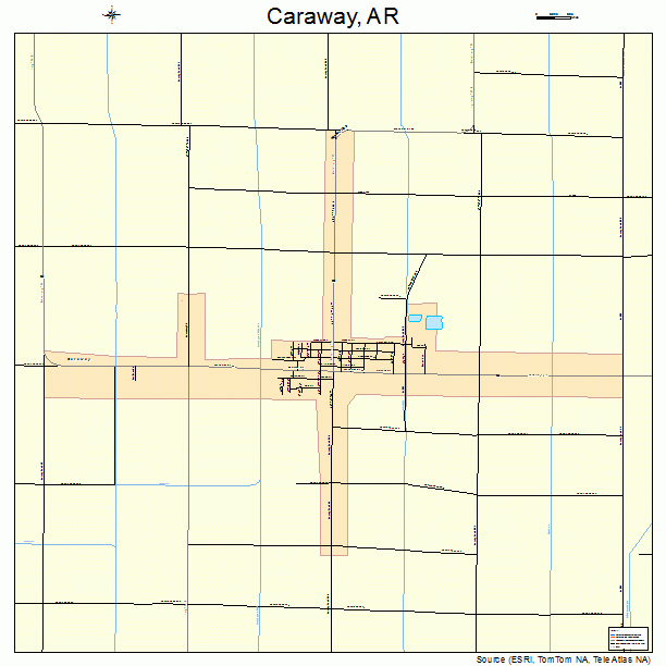 Caraway, AR street map
