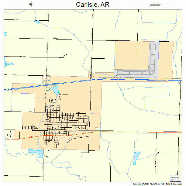 Carlisle, AR street map