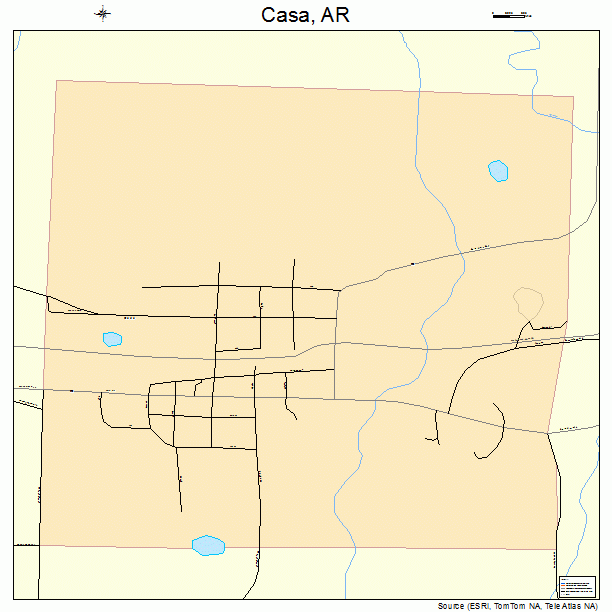 Casa, AR street map