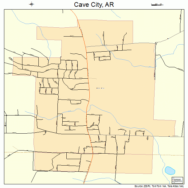 Cave City, AR street map
