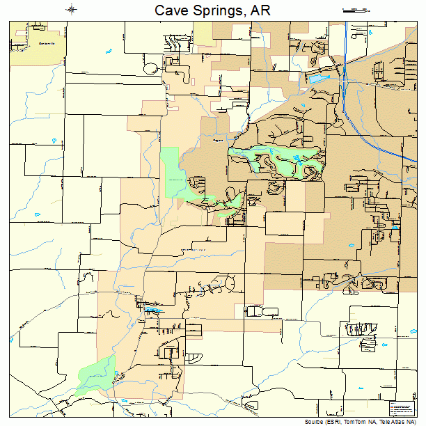 Cave Springs, AR street map