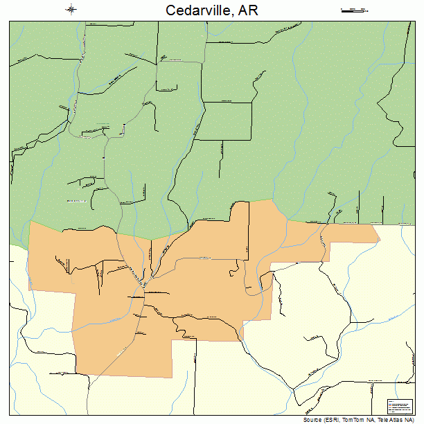 Cedarville, AR street map