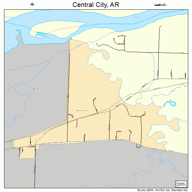 Central City, AR street map