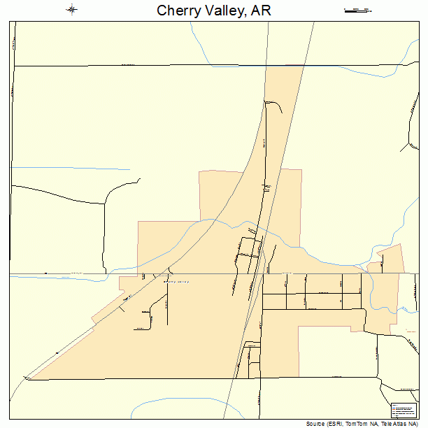 Cherry Valley, AR street map