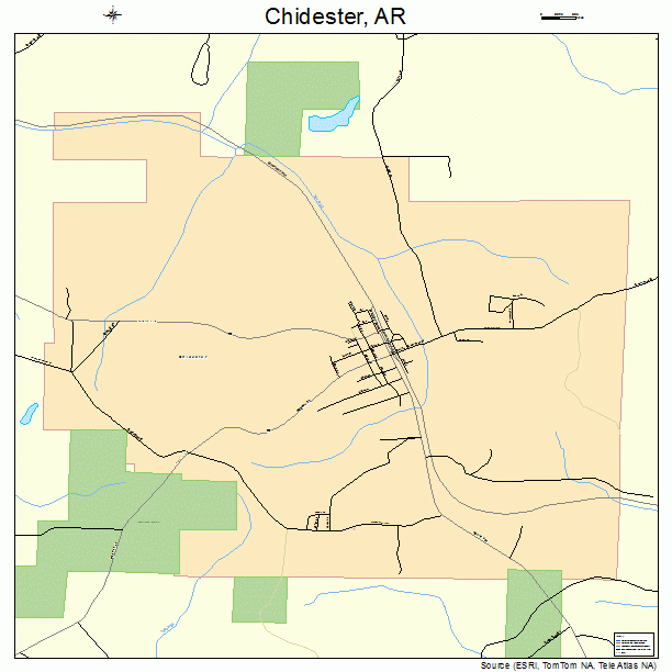 Chidester, AR street map