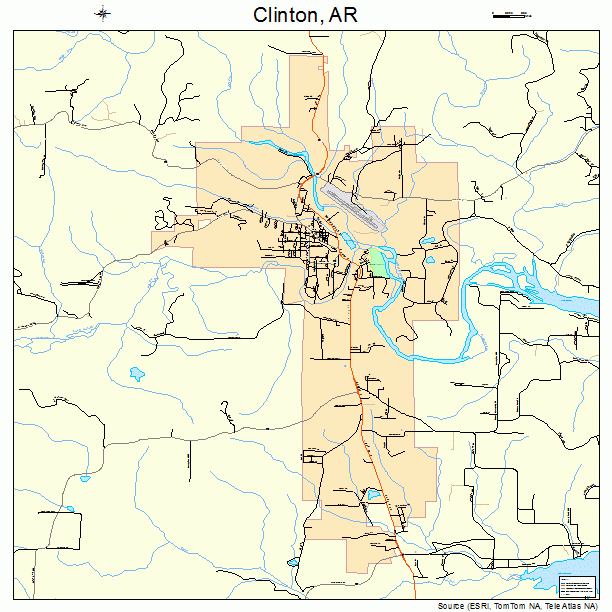 Clinton, AR street map