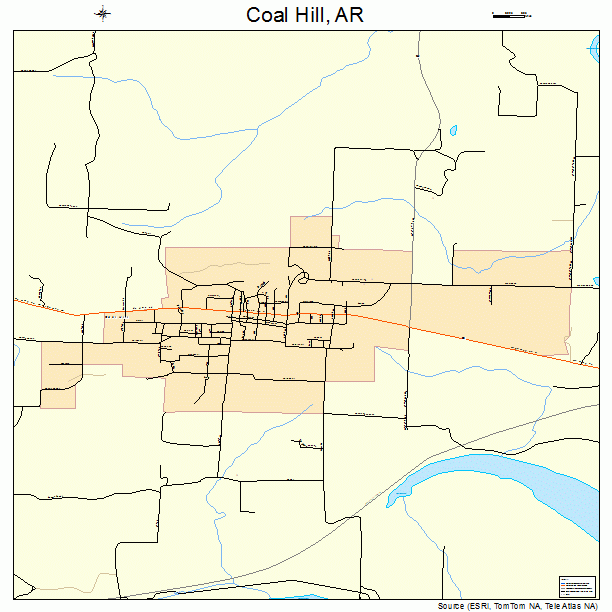 Coal Hill, AR street map