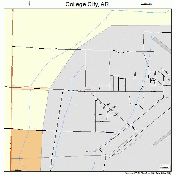 College City, AR street map