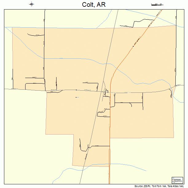 Colt, AR street map