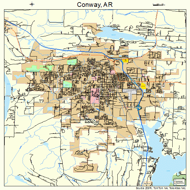 Conway, AR street map