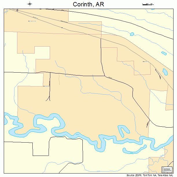 Corinth, AR street map