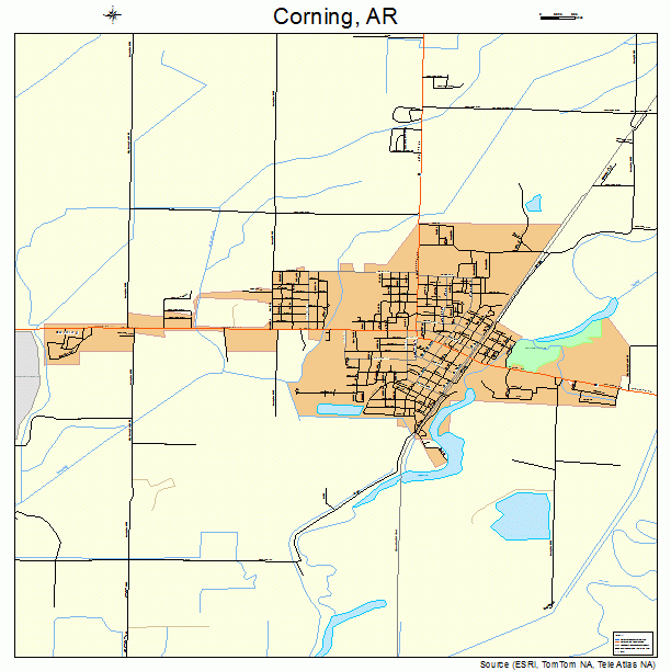 Corning, AR street map