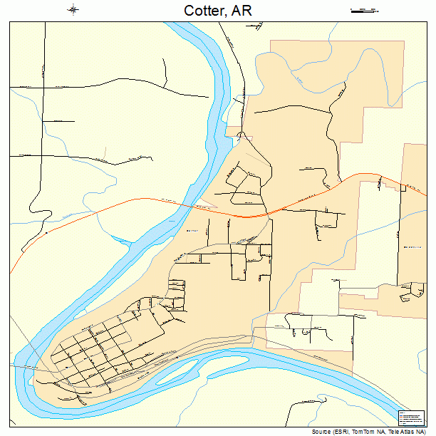 Cotter, AR street map