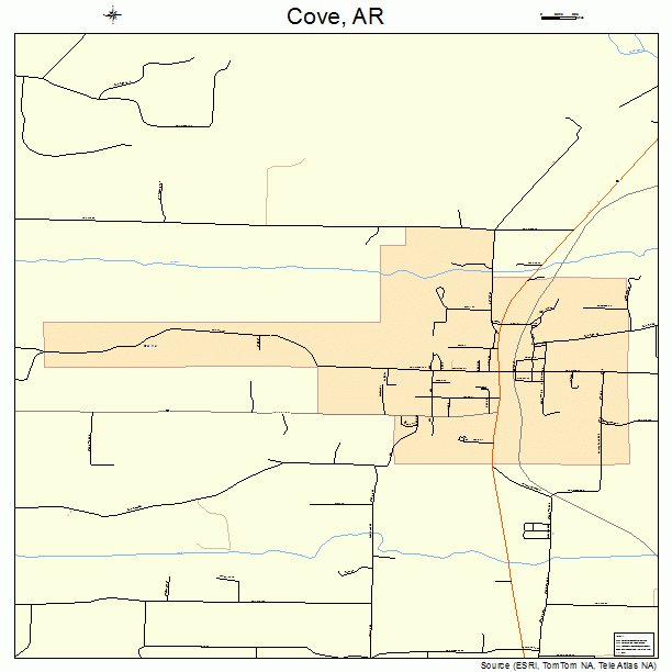 Cove, AR street map