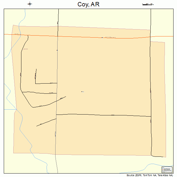 Coy, AR street map