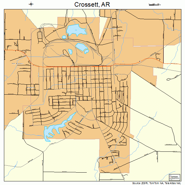 Crossett, AR street map
