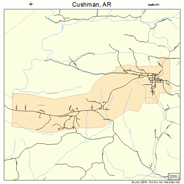 Cushman, AR street map