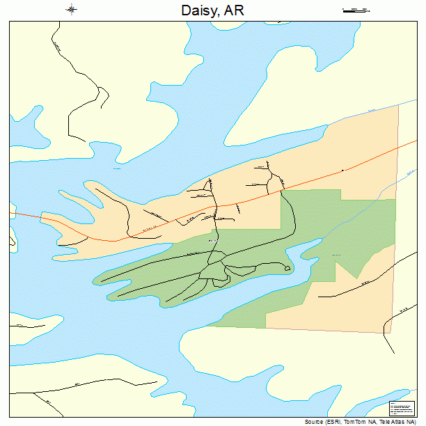 Daisy, AR street map