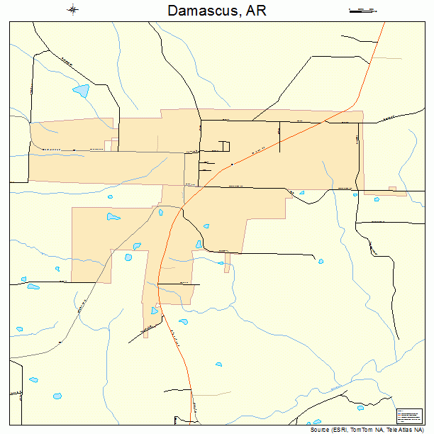 Damascus, AR street map