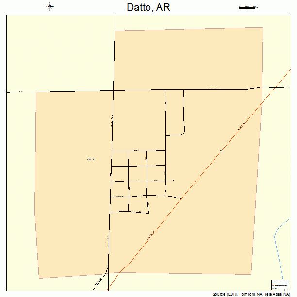 Datto, AR street map