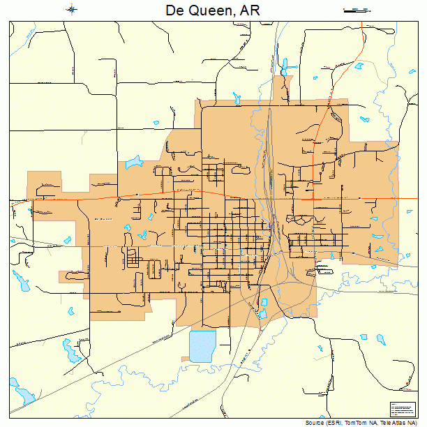 De Queen, AR street map