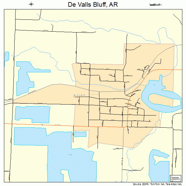 De Valls Bluff, AR street map