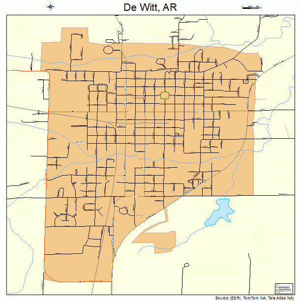 De Witt, AR street map