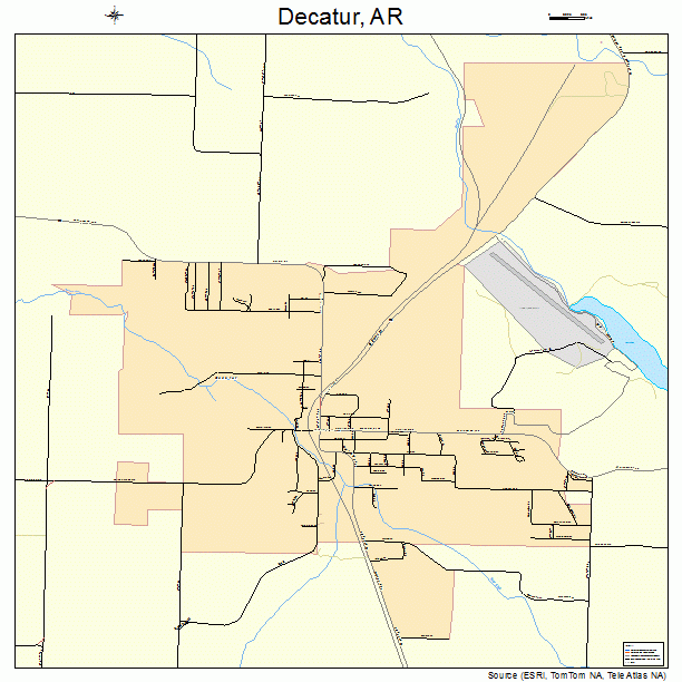 Decatur, AR street map