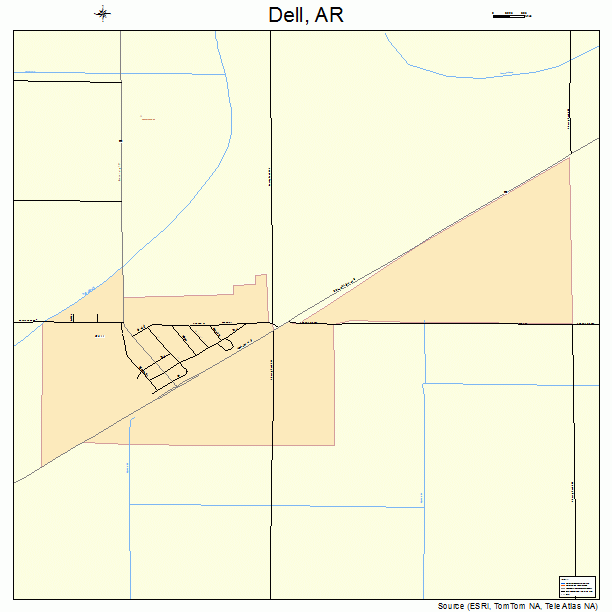 Dell, AR street map