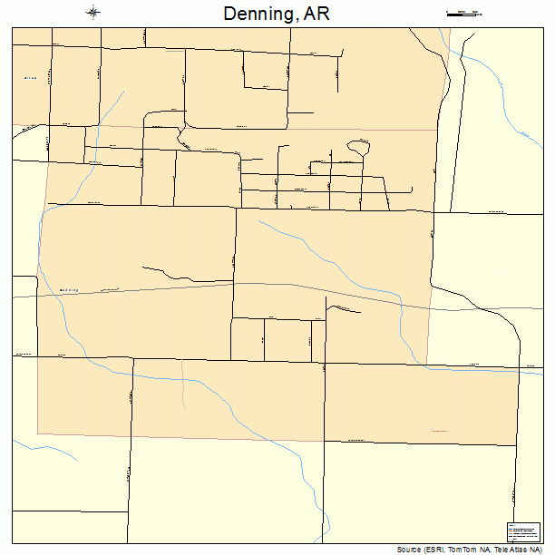 Denning, AR street map