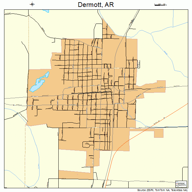 Dermott, AR street map
