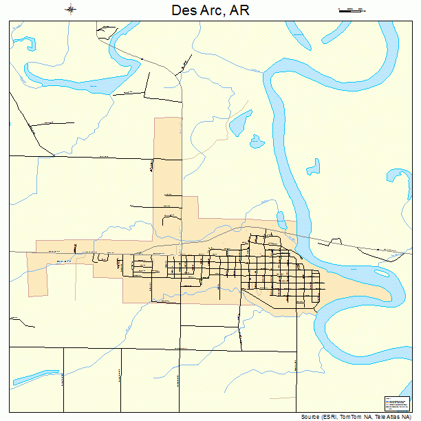 Des Arc, AR street map