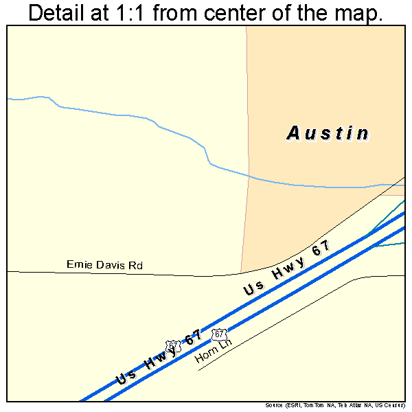 Austin arkansas street map 0502860