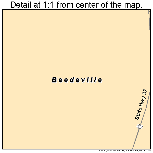 Beedeville, Arkansas road map detail