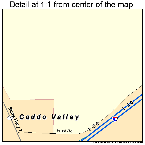 Caddo Valley, Arkansas road map detail