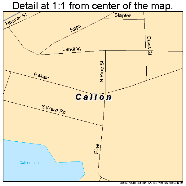 Calion, Arkansas road map detail