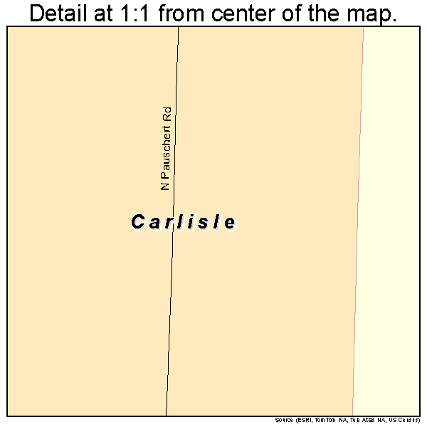 Carlisle, Arkansas road map detail