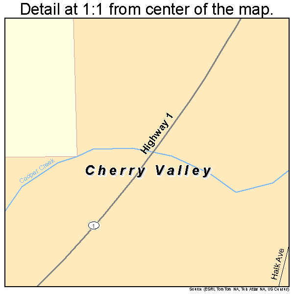 Cherry Valley, Arkansas road map detail